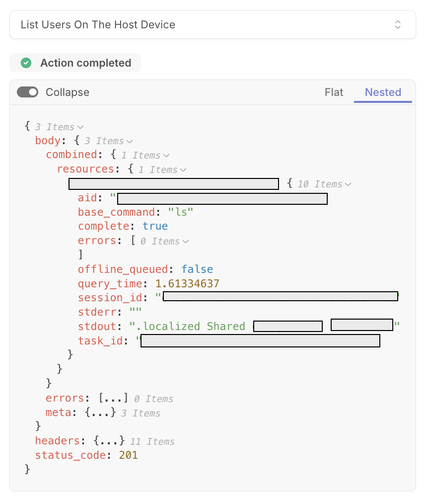 list users on a device
